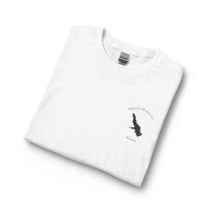 Kansas  Marion  Reservoir  Long  Sleeve  Fishing  T-shirt  other  position  view  from  folded  white.webp