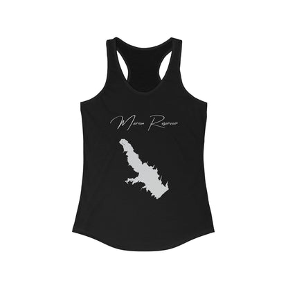 Kansas  Marion  Reservoir  Racerback-Tank  front  position  view  from  front  solid  black.webp