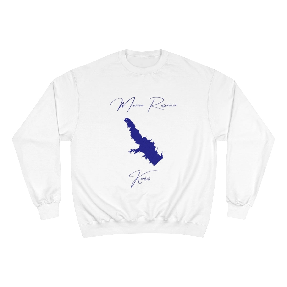 Kansas  Marion  Reservoir  Sweatshirt  front  position  view  from  front  white.webp