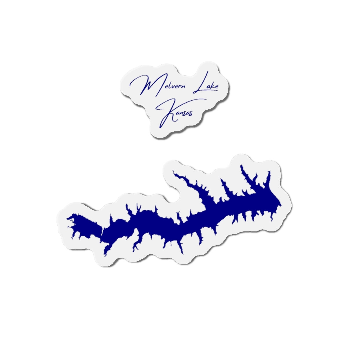 Kansas  Melvern  Lake  Die  Cut  Magnet  front  position  view  from  front  4  x  4.webp