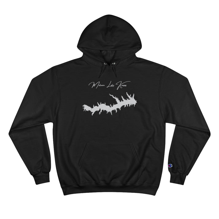 Kansas  Melvern  Lake  Hoodie  front  position  view  from  front  black.webp