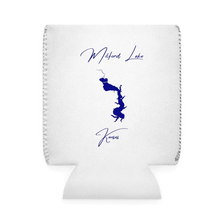 Kansas  Milford  Lake  Can  Koozie  front  position  view  from  front-1  white.webp