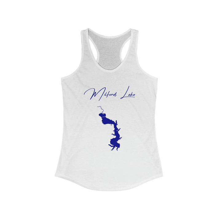 Kansas  Milford  Lake  Racerback-Tank  front  position  view  from  front  solid  white.webp