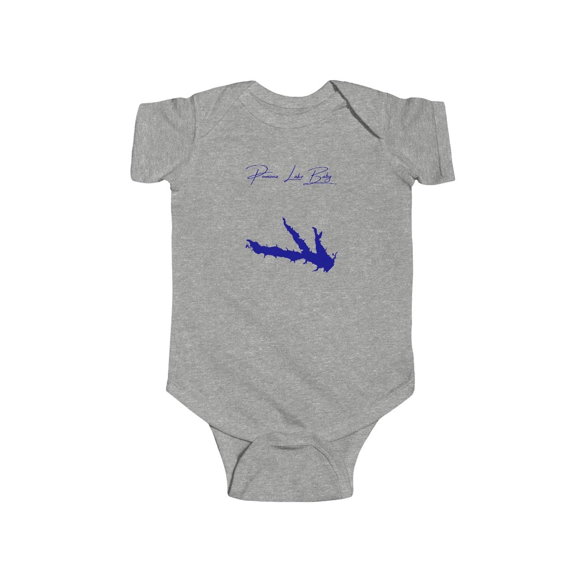 Kansas  Pomona  Lake  Onesie  front  position  view  from  front  heather.webp