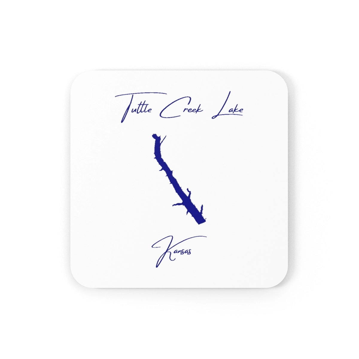 Kansas  Tuttle  Creek  Lake  Coaster  Set  front  position  view  from  front  3.75  x  3.75.webp