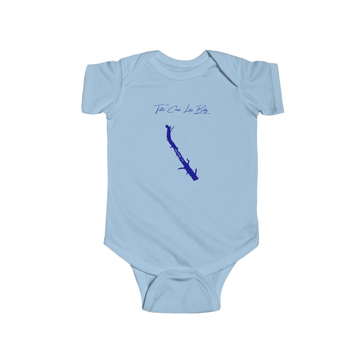 Kansas  Tuttle  Creek  Lake  Onesie  front  position  view  from  front  light  blue.webp