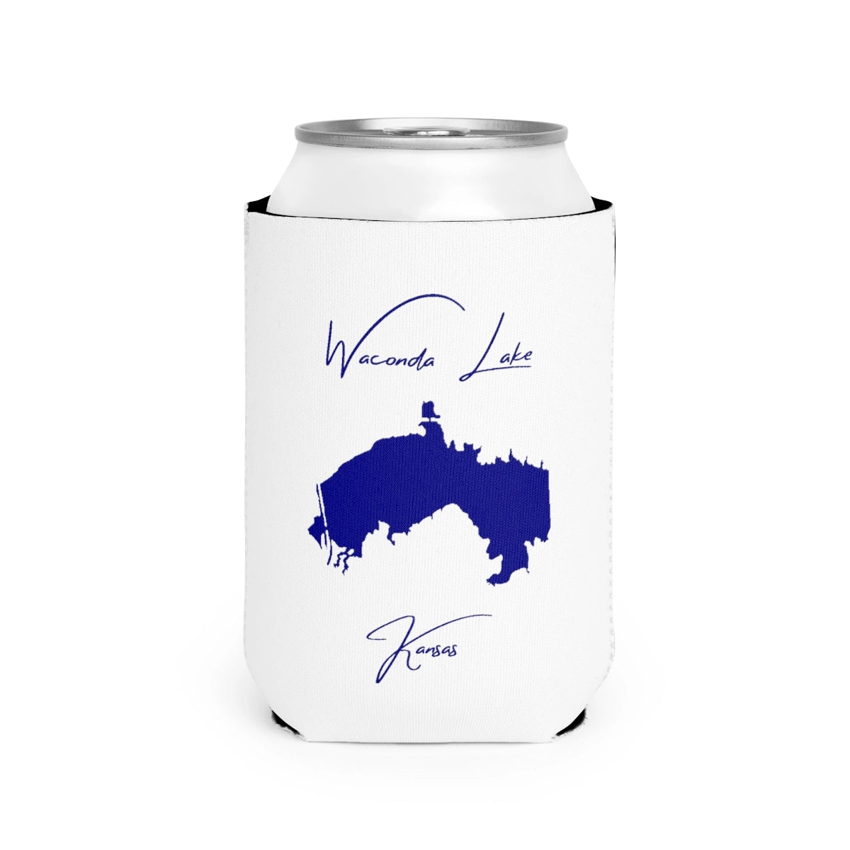 Kansas  Waconda  Lake  Can  Koozie  front  position  view  from  front-2  white.webp