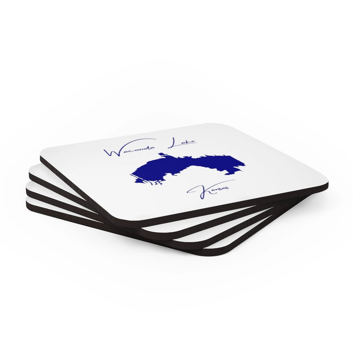 Kansas  Waconda  Lake  Coaster  Set  front  position  view  from  stacked  3.75  x  3.75.webp