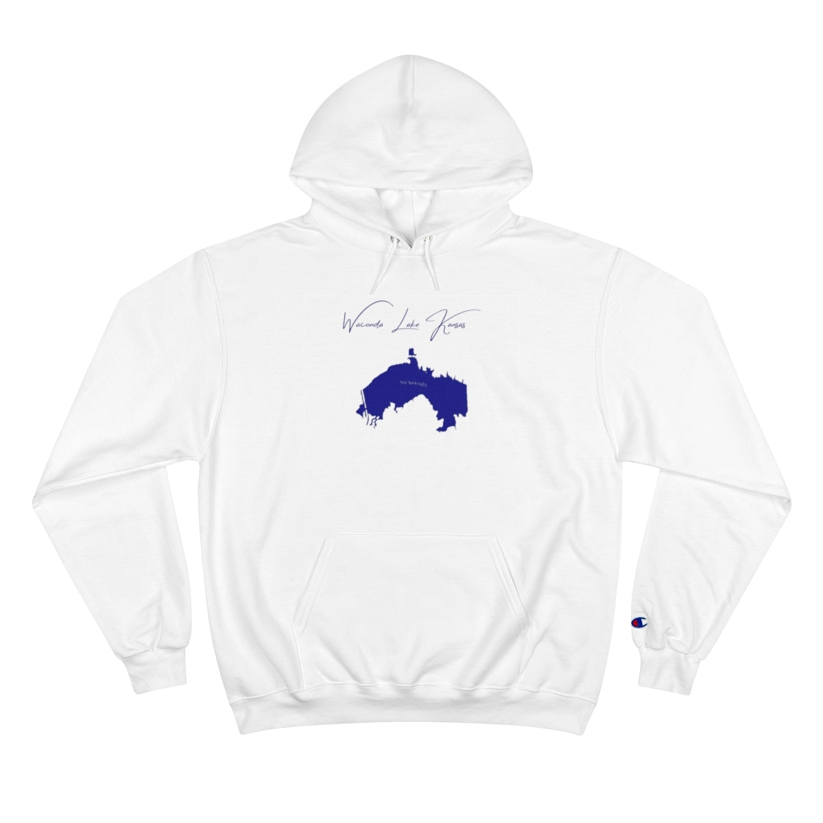 Kansas  Waconda  Lake  Hoodie  front  position  view  from  front  white.webp