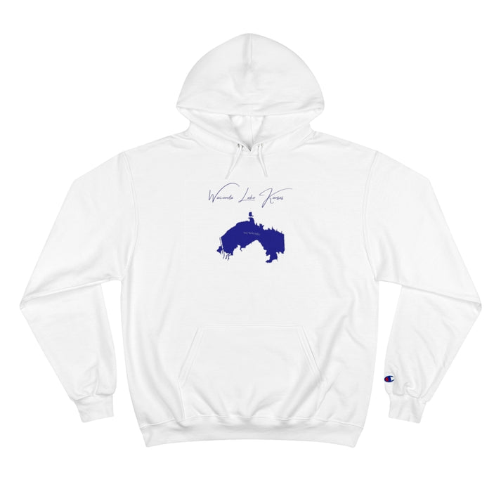 Kansas  Waconda  Lake  Hoodie  front  position  view  from  front  white.webp