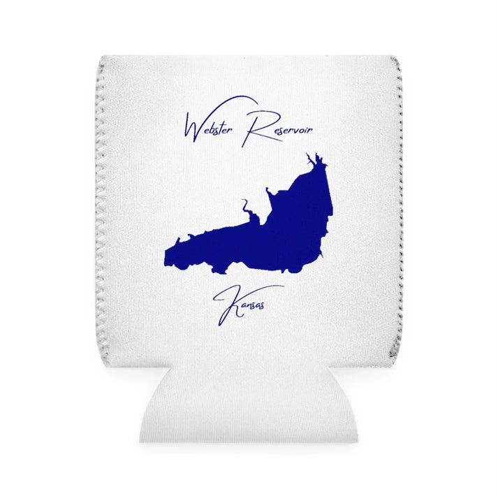 Kansas  Webster  Reservoir  Can  Koozie  front  position  view  from  front-1  white.webp