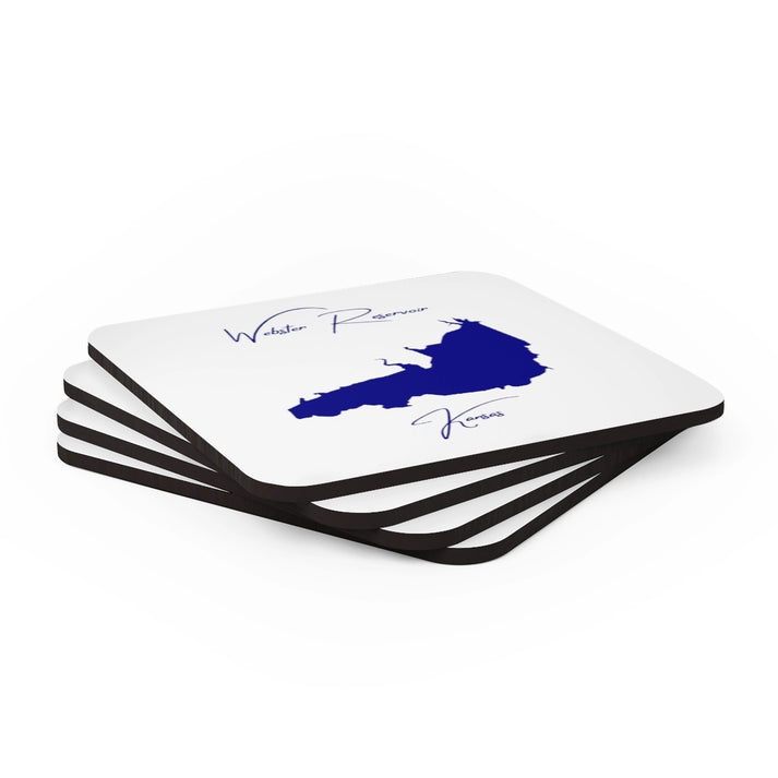 Kansas  Webster  Reservoir  Coaster  Set  front  position  view  from  stacked  3.75  x  3.75.webp