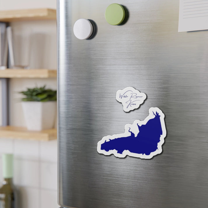 Kansas  Webster  Reservoir  Die  Cut  Magnet  front  position  view  from  context-2  4  x  4.webp