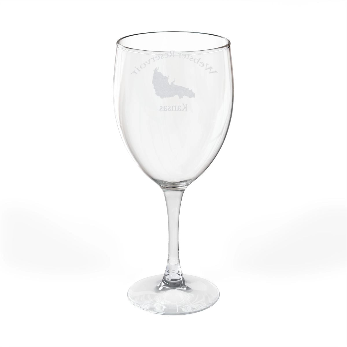 Kansas  Webster  Reservoir  Engraved  Wine  Glass  other  position  view  from  back  10.5oz.webp