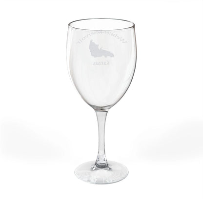 Kansas  Webster  Reservoir  Engraved  Wine  Glass  other  position  view  from  back  10.5oz.webp