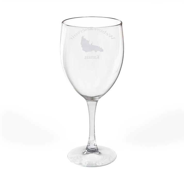 Kansas  Webster  Reservoir  Engraved  Wine  Glass  other  position  view  from  back  10.5oz.webp