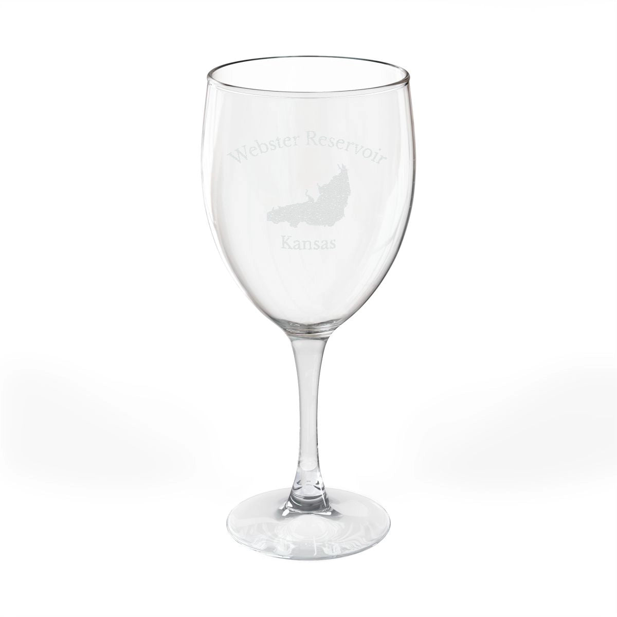 Kansas  Webster  Reservoir  Engraved  Wine  Glass  other  position  view  from  front  10.5oz.webp