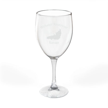 Kansas  Webster  Reservoir  Engraved  Wine  Glass  other  position  view  from  front  10.5oz.webp