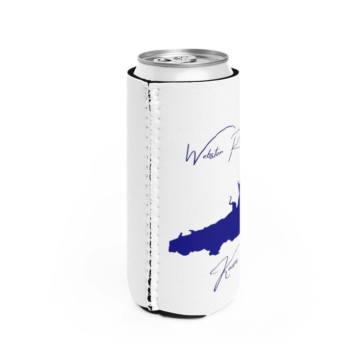 Kansas  Webster  Reservoir  Slim  Can  Koozie  all  position  view  from  right  white.webp