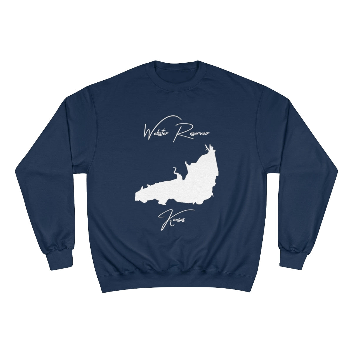 Kansas  Webster  Reservoir  Sweatshirt  front  position  view  from  front  navy.webp