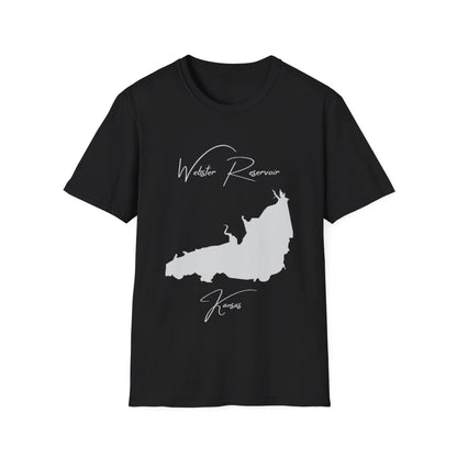 Kansas  Webster  Reservoir  T-shirt  front  position  view  from  front  black.webp