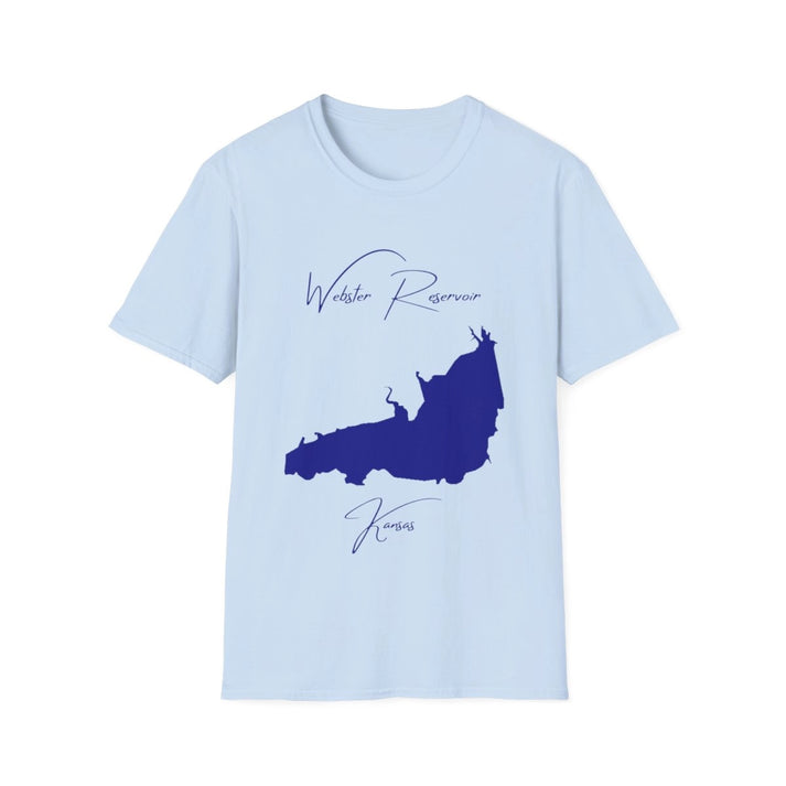 Kansas  Webster  Reservoir  T-shirt  front  position  view  from  front  light  blue.webp
