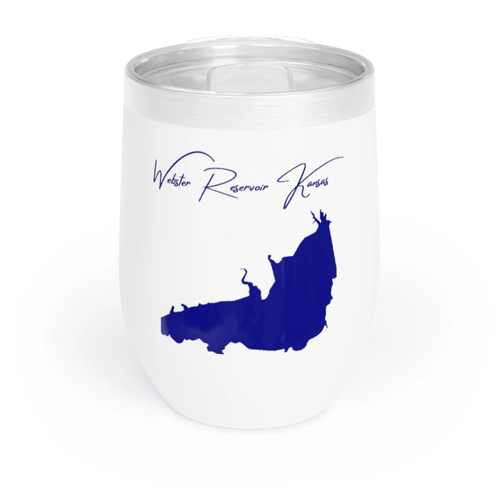 Kansas  Webster  Reservoir  Wine  Tumbler  front  position  view  from  front  white.webp