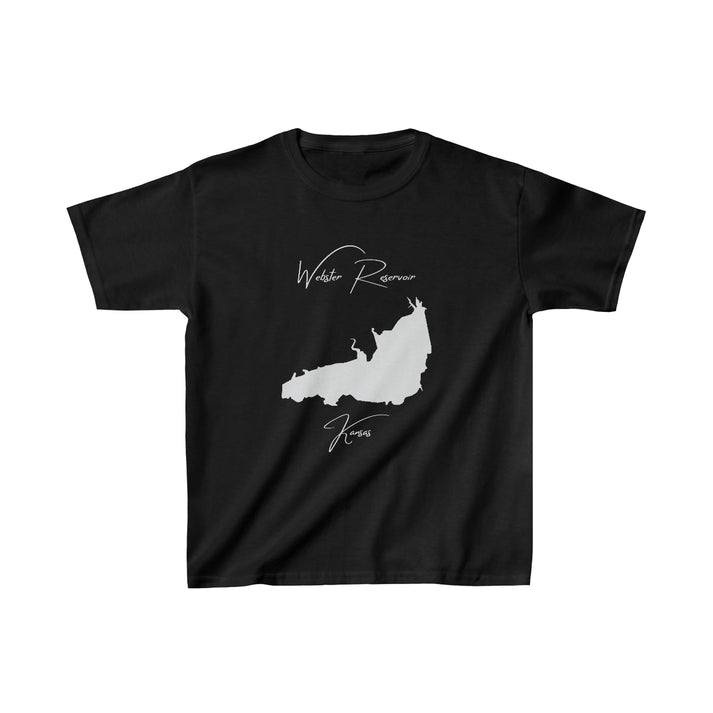 Kansas  Webster  Reservoir  Youth  T-shirt  front  position  view  from  front  black.webp