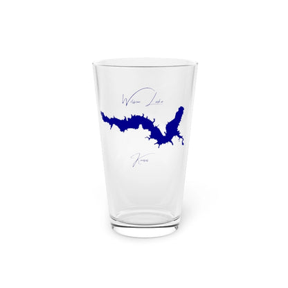 Kansas  Wilson  Lake  16oz  Pint  Glass  front  position  view  from  front  16oz.webp
