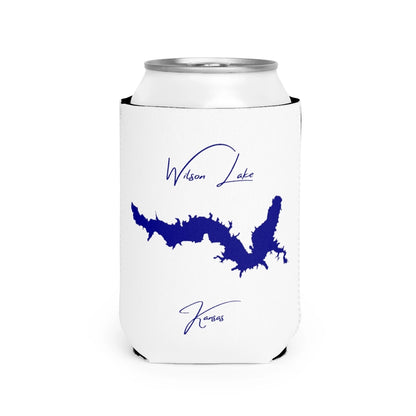 Kansas  Wilson  Lake  Can  Koozie  front  position  view  from  front-2  white.webp