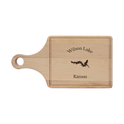 Kansas  Wilson  Lake  Engraved  Cutting  Board  front  position  view  from  front  maple.webp