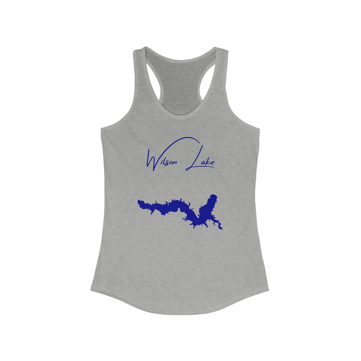 Kansas  Wilson  Lake  Racerback-Tank  front  position  view  from  front  heather  grey.webp