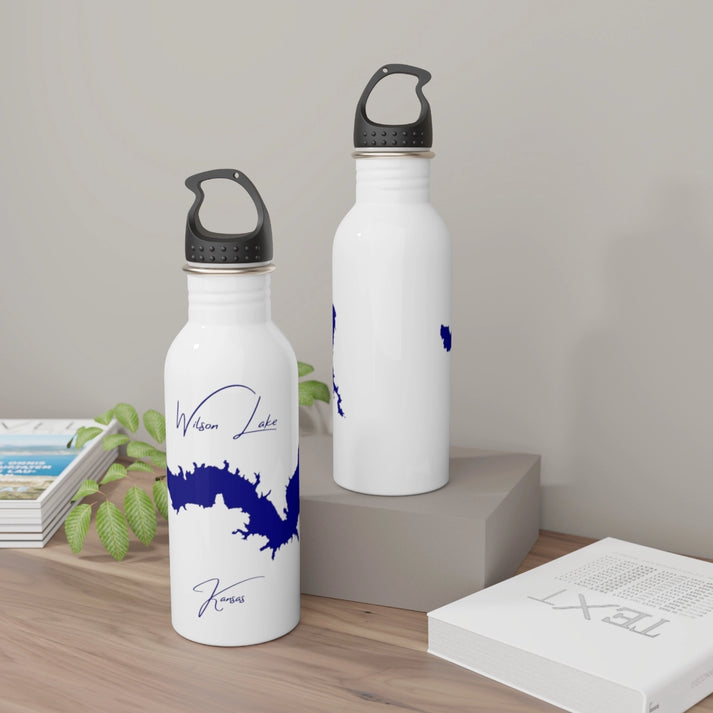 Kansas  Wilson  Lake  Water  bottle  other  position  view  from  context-2  white.webp