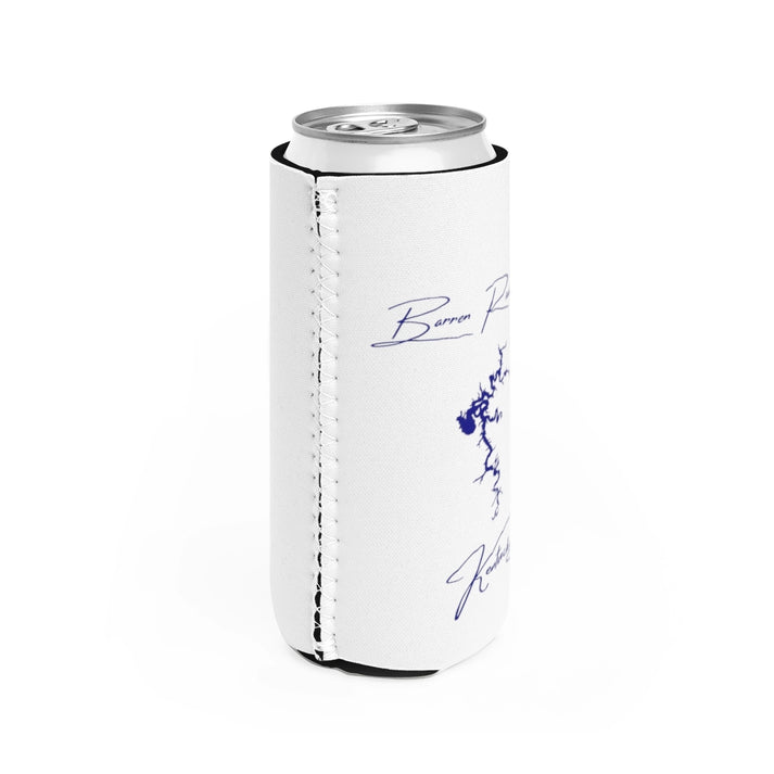 Kentucky  Barren  River  Lake  Slim  Can  Koozie  all  position  view  from  right  white.webp