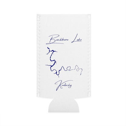 Kentucky  Buckhorn  Lake  Slim  Can  Koozie  front  position  view  from  flat-front  white.webp