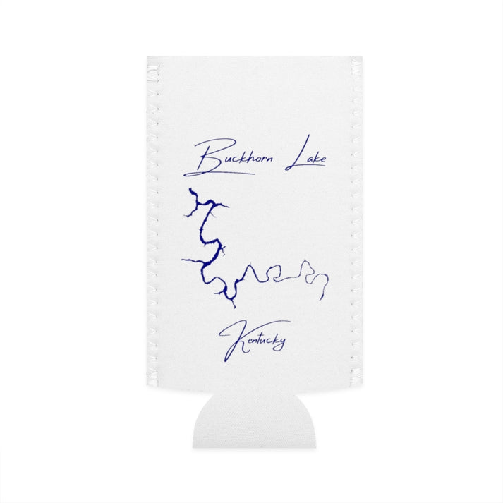 Kentucky  Buckhorn  Lake  Slim  Can  Koozie  front  position  view  from  flat-front  white.webp
