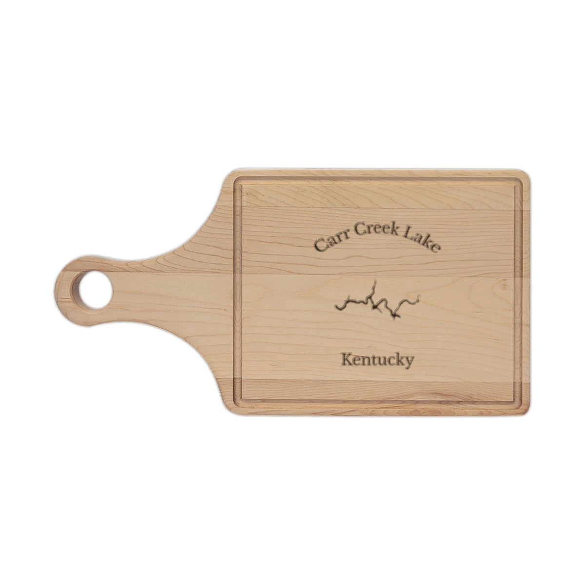 Kentucky  Carr  Creek  Lake  Engraved  Cutting  Board  front  position  view  from  front  maple.webp