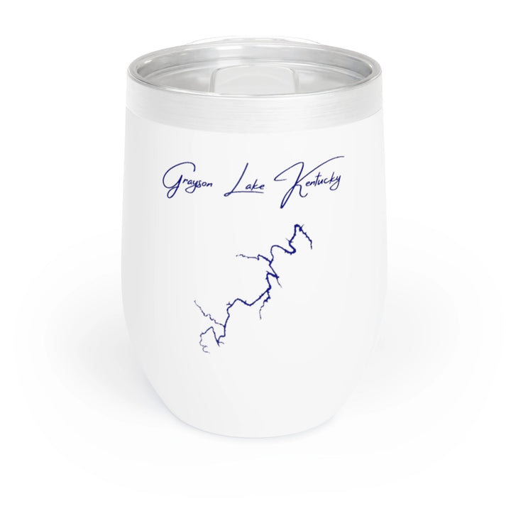 Kentucky  Grayson  Lake  Wine  Tumbler  front  position  view  from  front  white.webp