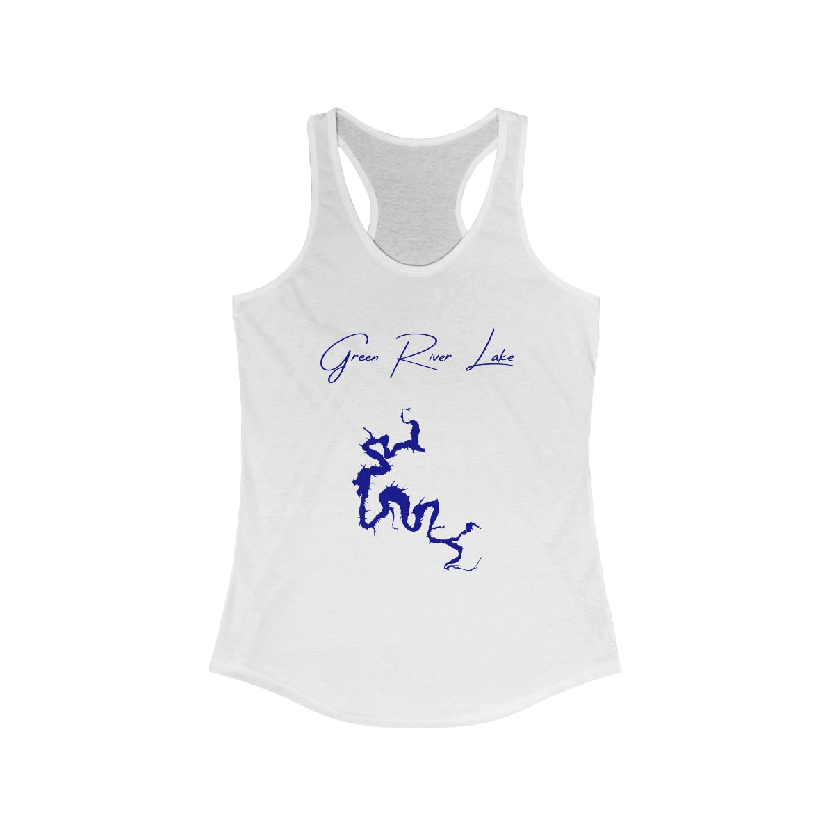 Kentucky  Green  River  Lake  Racerback-Tank  front  position  view  from  front  solid  white.webp