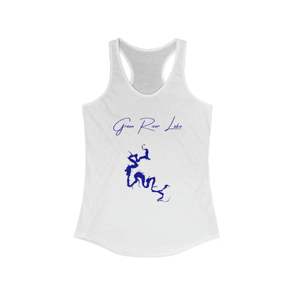 Kentucky  Green  River  Lake  Racerback-Tank  front  position  view  from  front  solid  white.webp
