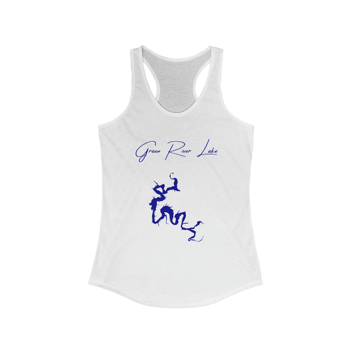 Kentucky  Green  River  Lake  Racerback-Tank  front  position  view  from  front  solid  white.webp