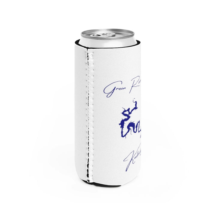 Kentucky  Green  River  Lake  Slim  Can  Koozie  all  position  view  from  right  white.webp