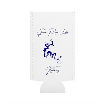 Kentucky  Green  River  Lake  Slim  Can  Koozie  front  position  view  from  flat-front  white.webp
