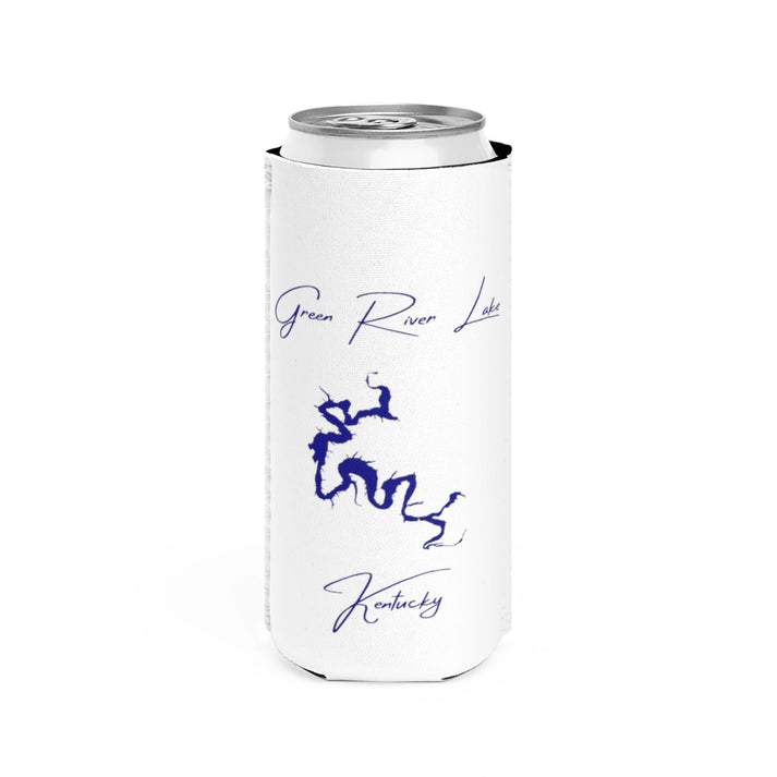 Kentucky  Green  River  Lake  Slim  Can  Koozie  front  position  view  from  front  white.webp