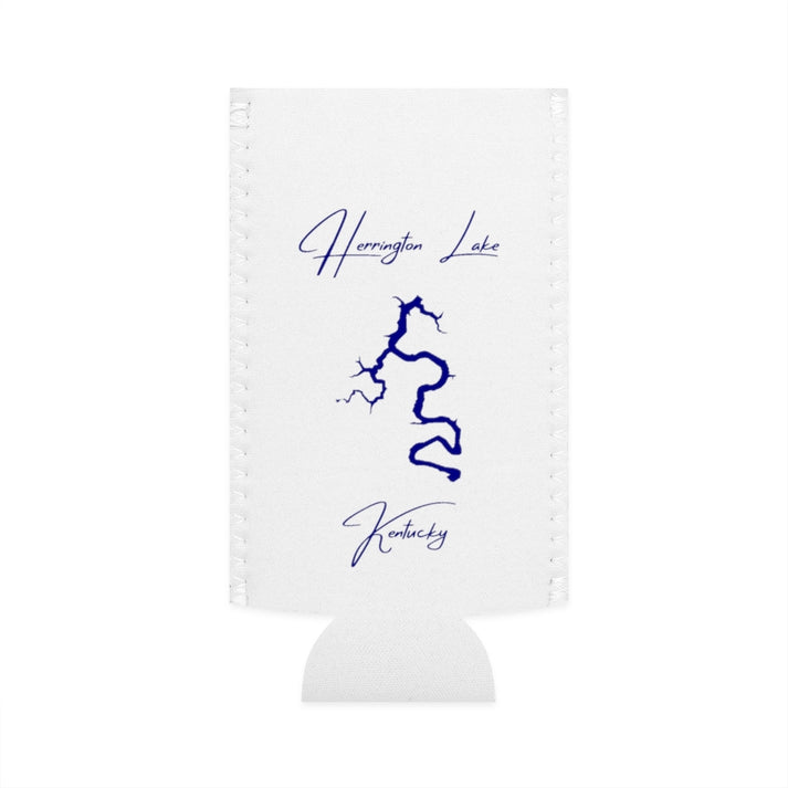 Kentucky  Herrington  Lake  Slim  Can  Koozie  front  position  view  from  flat-front  white.webp