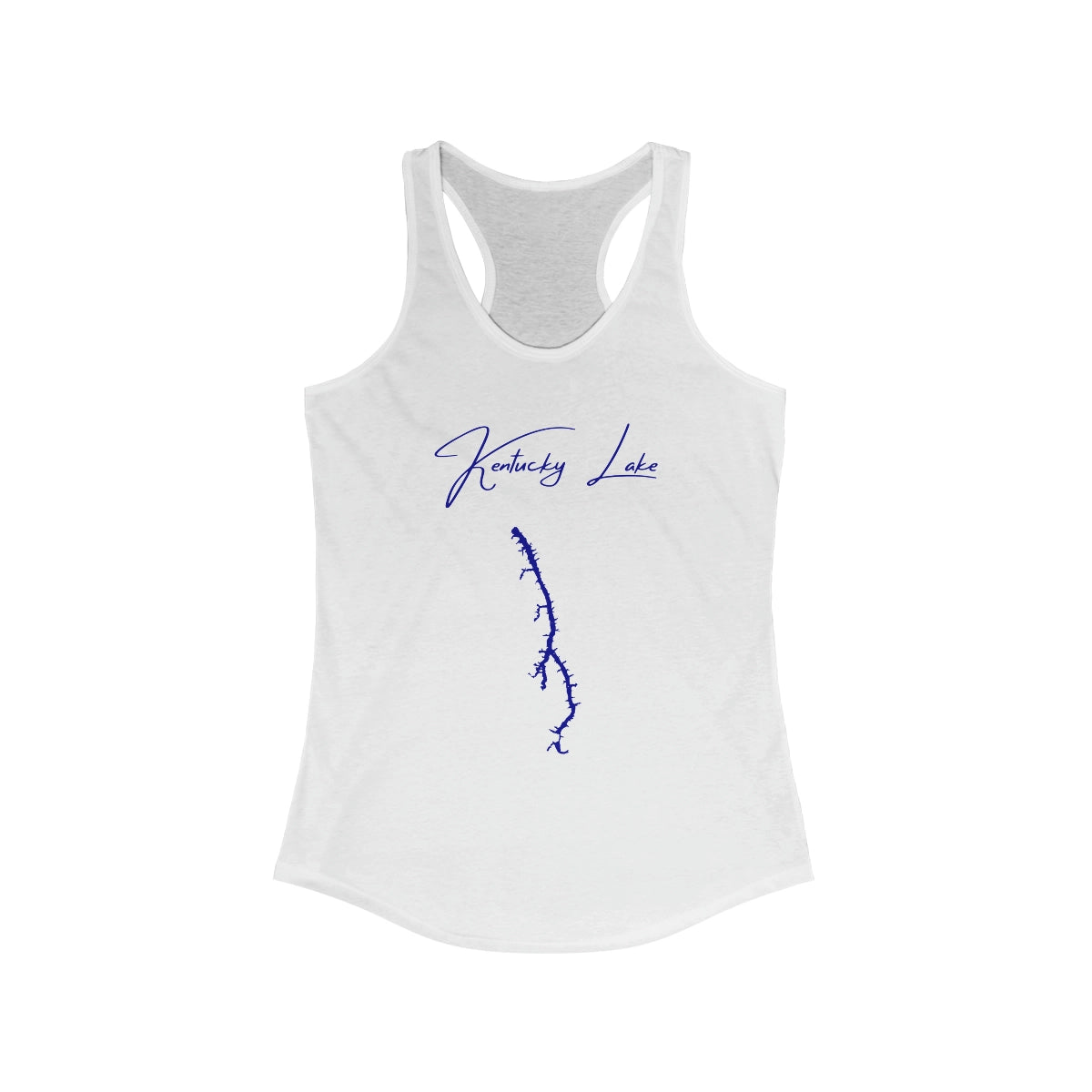 Kentucky  Kentucky  Lake  Racerback-Tank  front  position  view  from  front  solid  white.webp