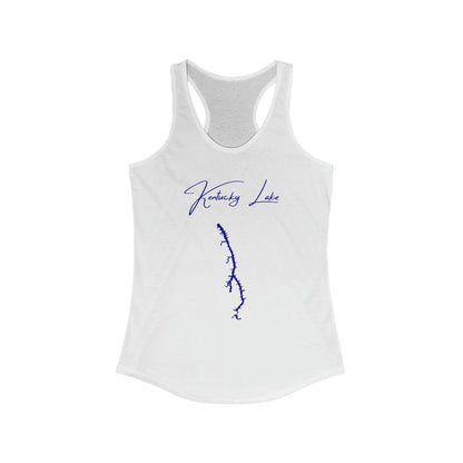 Kentucky  Kentucky  Lake  Racerback-Tank  front  position  view  from  front  solid  white.webp