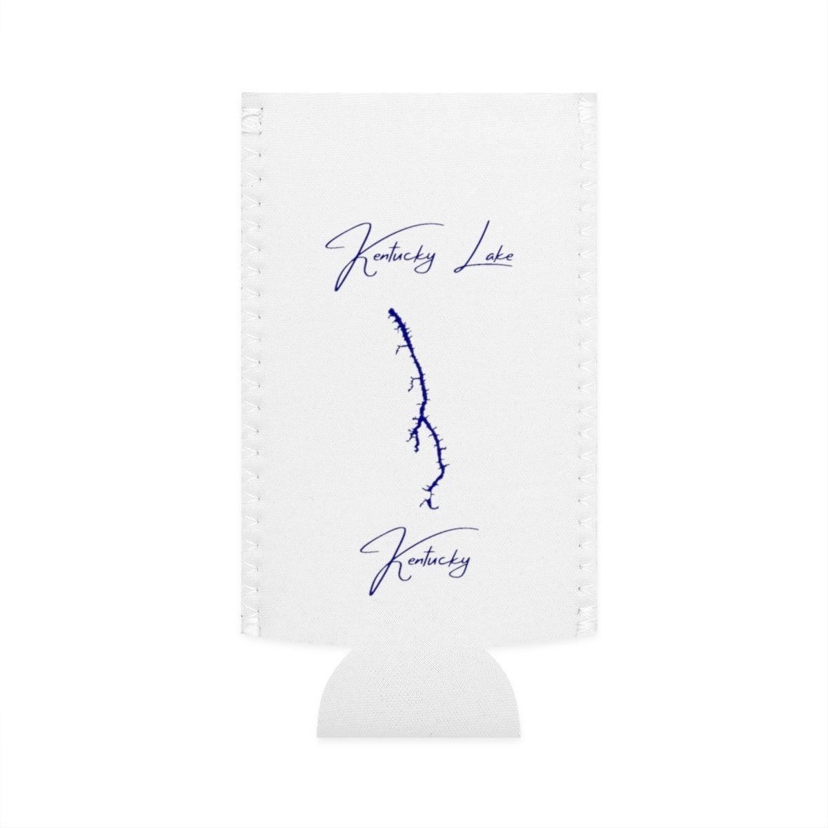Kentucky  Kentucky  Lake  Slim  Can  Koozie  front  position  view  from  flat-front  white.webp