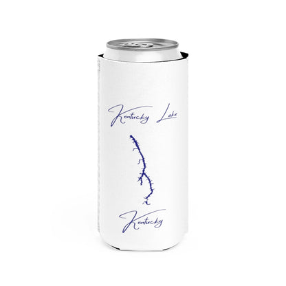 Kentucky  Kentucky  Lake  Slim  Can  Koozie  front  position  view  from  front  white.webp