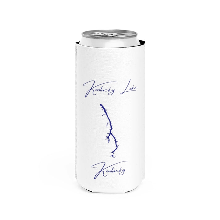 Kentucky  Kentucky  Lake  Slim  Can  Koozie  front  position  view  from  front  white.webp
